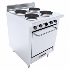 CORIAT EC-4-HM-E MASTER | Estufa | 4 Quemadores | Horno | Eléctrico | Acero Inoxidable | Restaurante Bistró Cocina Industrial