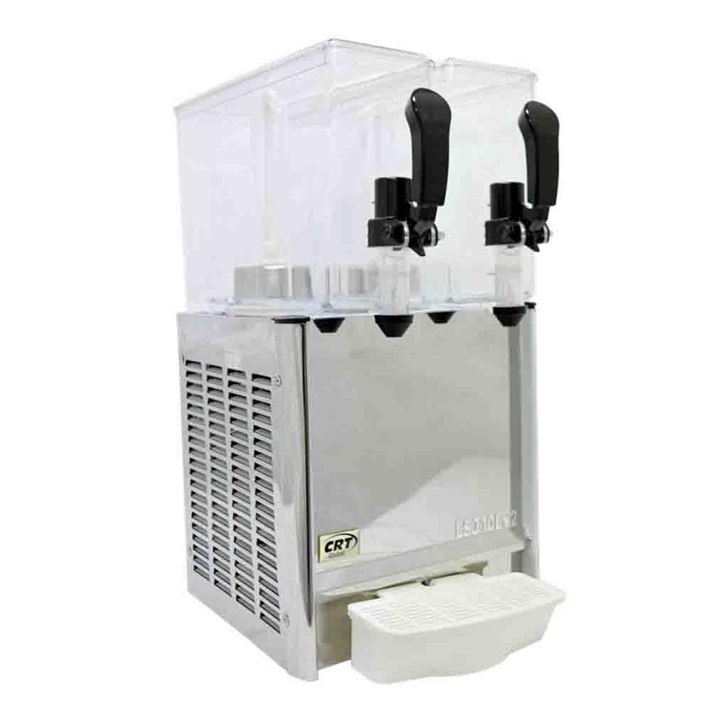 DISPENSADOR DE JUGOS CRT 2T SS 200-031-005 | Dispensador de Jugos Temperatura de Trabajo de -7°C a 12°C 2 Depósitos 10 Litros c/u | Charola Evita Escurrimientos | Acero Inoxidable | Desayunador Cafetería Restaurante