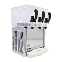 DISPENSADOR DE JUGOS CRT 3T SS 200-031-006 | Dispensador de Jugos Temperatura de Trabajo de -7°C a 12°C 3 Depósitos 10 Litros c/u | Charola Evita Escurrimientos | Acero Inoxidable | Buffets Desayunos Hoteles
