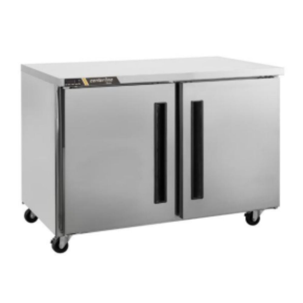 CONGELADOR CENTERLINE CLUC-60F-SD-RR | Congelador Bajo Barra | 2 Puertas Sólidas | 16.94 Pies Cúbicos | Acero Inoxidable | Restaurante Cafetería Bar