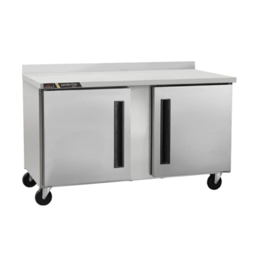 CONGELADOR CENTERLINE CLUC-60F-SD-WTLR | Congelador Bajo Barra Mesa Trabajo | 16.94 Pies Cúbicos | 2 Puertas Sólidas | Acero Inoxidable | Restaurante Cafetería Bar