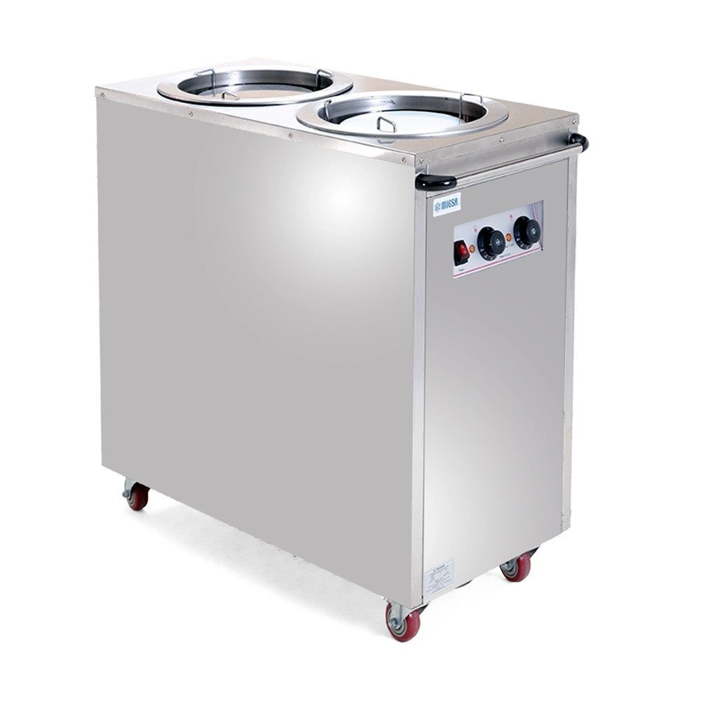 CALENTADOR ELÉCTRICO DE PLATOS DOBLE MIGSA MCP-2 | Alimentos | Eléctrico | Acero Inoxidable | Buffet Restaurante Autoservicio