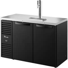 DISPENSADOR DE CERVEZA TRUE TDR52-RISZ1-L-B-SS-1 | Dispensador de Cerveza Fría | Sistema Refrigeración Lado Izquierdo | Exterior Negro | para Cervecería Pub Barra