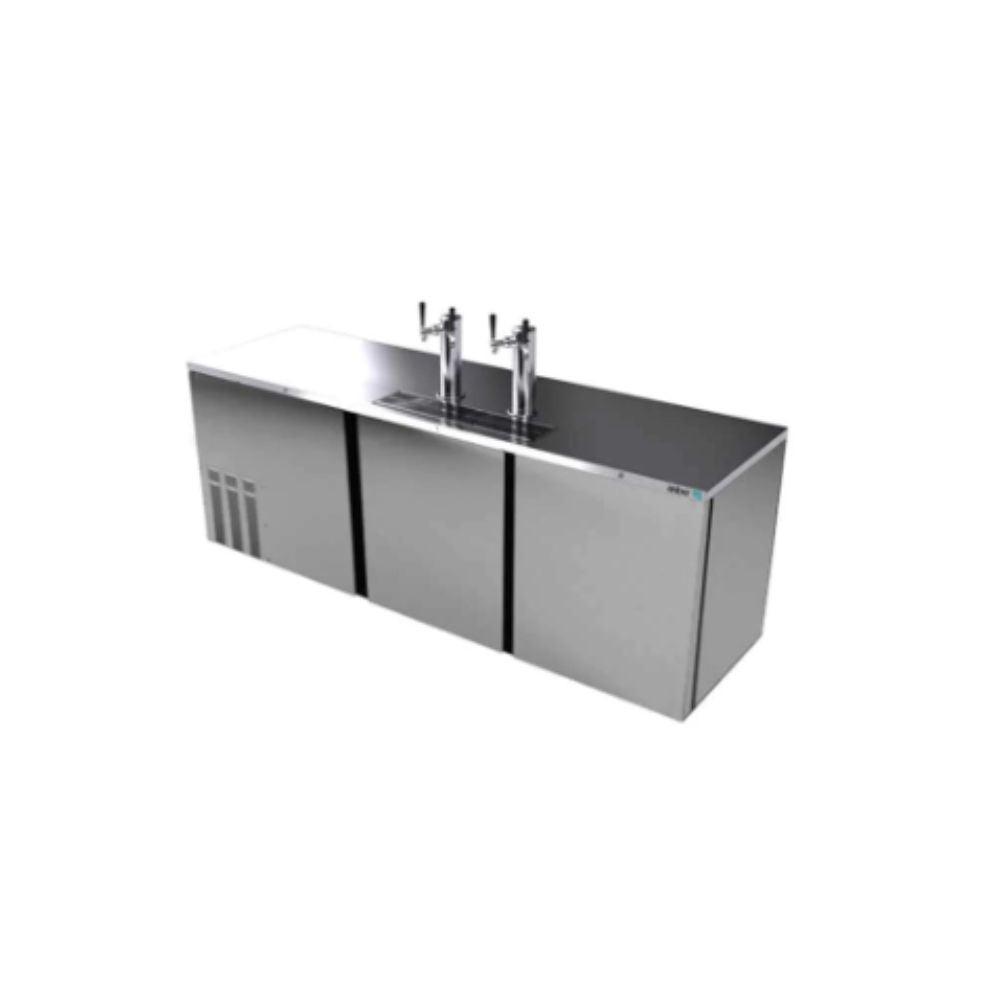 DISPENSADOR ASBER ADDC-94 HC | Dispensador Refrigerado de Cerveza | 3 Puertas | 5 Barriles | 4 Grifos | Eléctrico | Acero Inoxidable | Bares Restaurantes Celebraciones