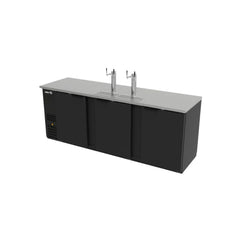 DISPENSADOR ASBER ADDC-94 HC | Dispensador Refrigerado de Cerveza | 3 Puertas | 5 Barriles | 4 Grifos | Eléctrico | Acero Inoxidable | Bares Restaurantes Celebraciones