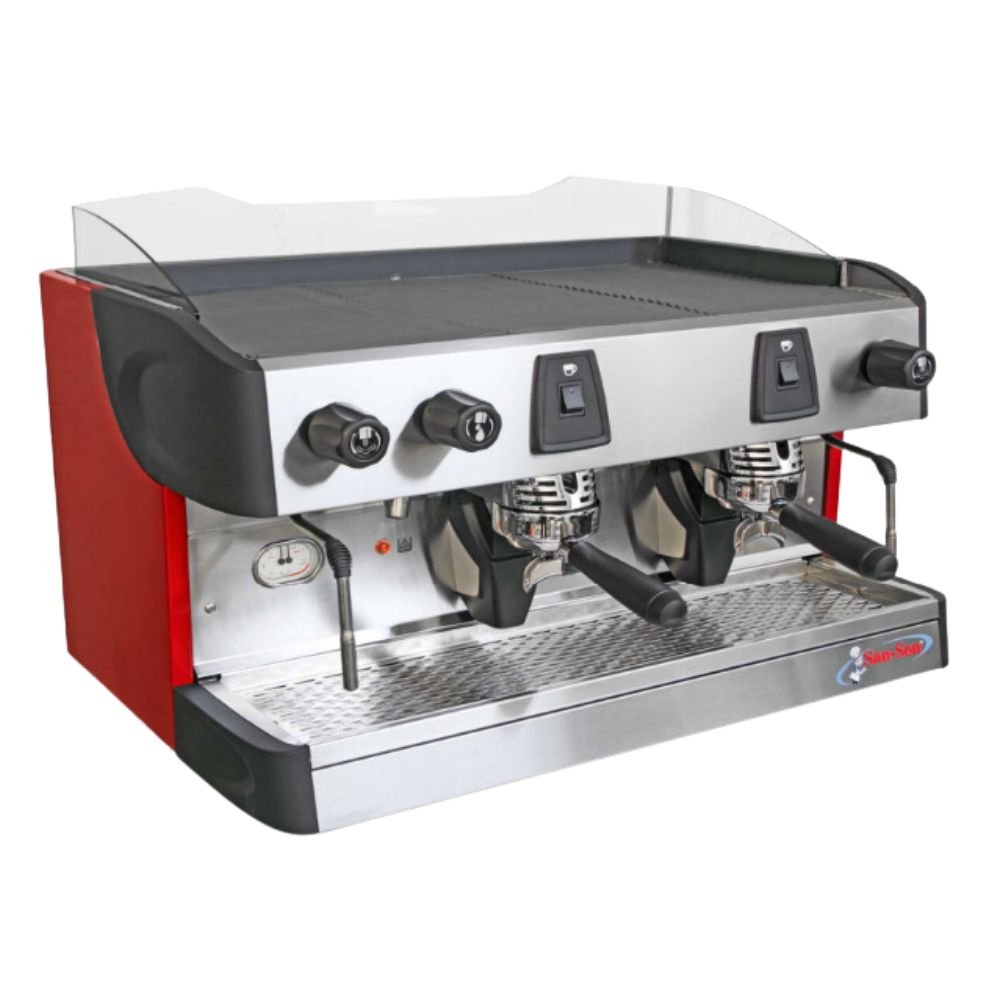 CAFETERA PROFESIONAL 2 GRUPOS SAN SON ITALBAR2 | Cafetera Italiana Semiautomática | Electrobomba | Acero Inoxidable | Caldera Latón | Cafetería Restaurante Hotel Negocio
