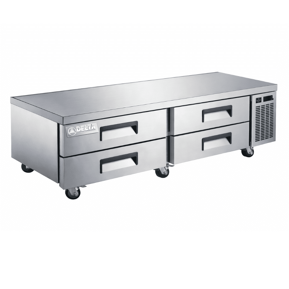BASE REFRIGERADA DELTA D-BC-4C | Base Refrigerada | 4 Cajones | 14 Pies Cúbicos | Acero inoxidable | Cocina Restaurante Hotel