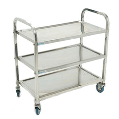 CARRO DE SERVICIO MIGSA BN-T23 | Carro de Servicio 2 Entrepaños | Ensamblable | Acero Inoxidable | Cocina Industrial Profesional