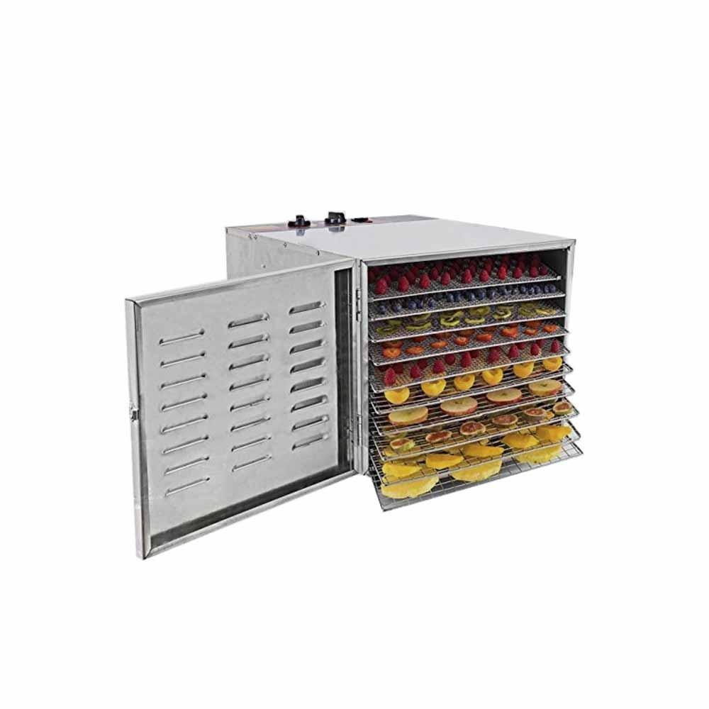 DESHIDRATADOR DE ALIMENTOS MIGSA FD-1 | Deshidratador de Alimentos con Programador de Tiempo | 10 Rejillas | Acero Inoxidable | para Frutas Verduras