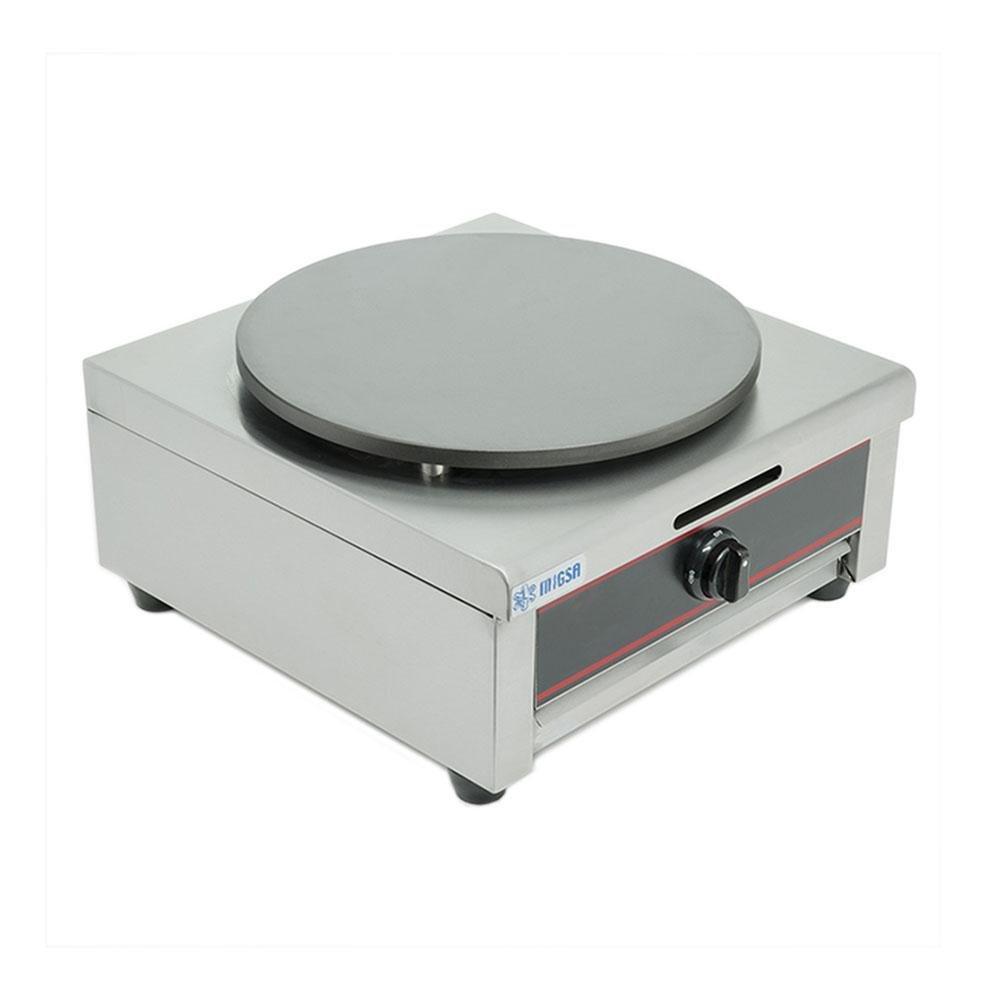 CREPERA MIGSA GM-1 | Crepera Sencilla Teflon | Gas | Acero Inoxidable | Crepas Dulces Saladas