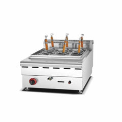 COCEDOR MIGSA HGL-610 | Cocedor para Pasta con Control de Temperatura | Gas | Acero Inoxidable | para Restaurante Comida Italiana