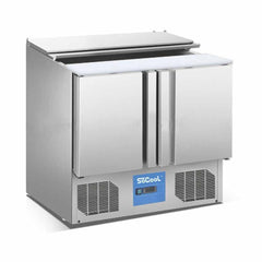 BARRA FRÍA MIGSA S902 | Barra Fría para Ensaladas | 2 Puertas | Acero Inoxidable | Restaurante Cocina Industrial