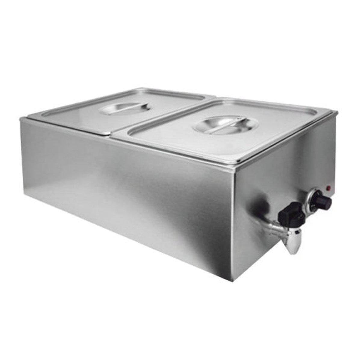 BAÑO MARIA MIGSA ZCK165AT-2 | Baño María 2 Insertos | Eléctrico | Acero Inoxidable | para Platillos Calientes Guisados