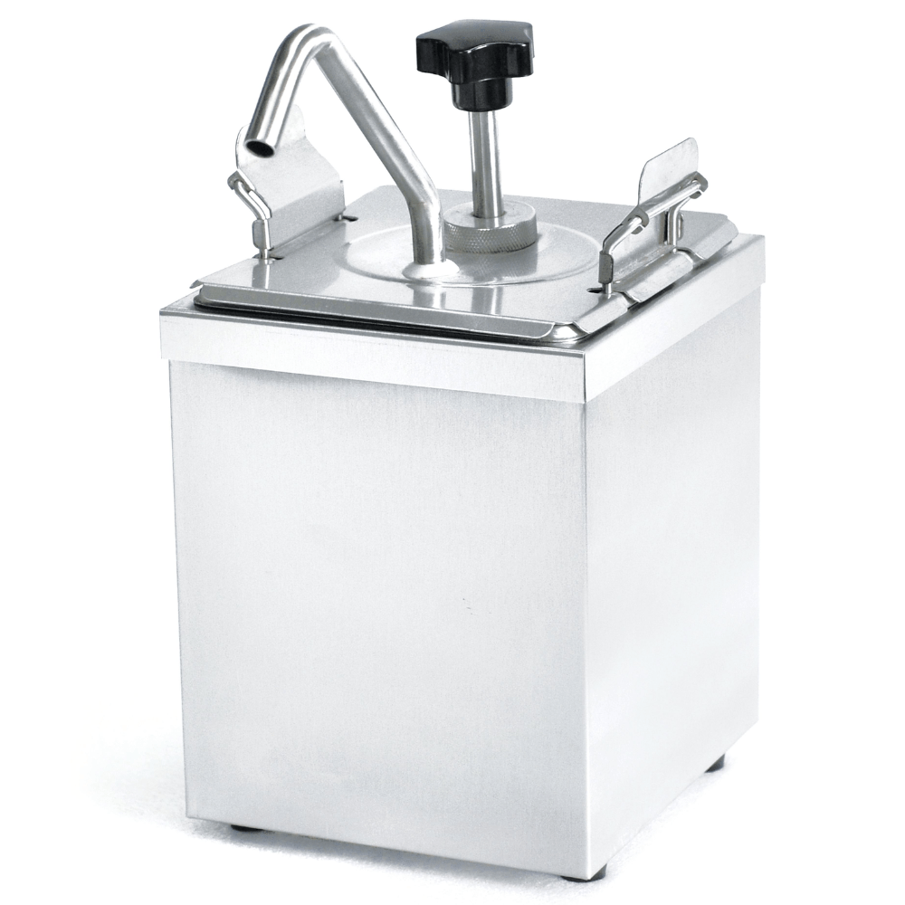 DISPENSADOR DE CONDIMENTOS MIGSA JZF-1 | Dispensador de Condimentos con Bomba 1 Inserto 2.2 Litros | Acero Inoxidable | Restaurante Tienda de Conveniencia Cine