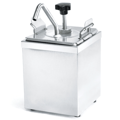 DISPENSADOR DE CONDIMENTOS MIGSA JZF-1 | Dispensador de Condimentos con Bomba 1 Inserto 2.2 Litros | Acero Inoxidable | Restaurante Tienda de Conveniencia Cine