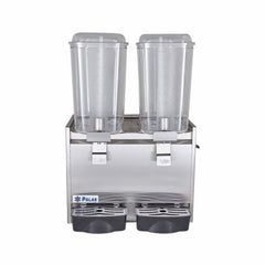 DESPACHADOR DE BEBIDAS POLAR DB-18X2 | Despachador de Bebidas Bandeja Evita Escurrimientos 2 Tanques 18 Litros c/u | Enfría Bebidas a 5°C | Acero Inoxidable | Restaurantes Cafeterías Bar