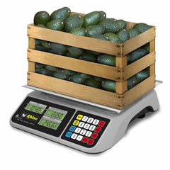 BÁSCULA RHINO BAR-10 | Báscula de Mostrador | 60 Kg | Plato Acero Inoxidable | Tianguis Restaurante Carnicería