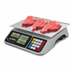 BÁSCULA RHINO BAR-9 | Báscula de Mostrador | 40 Kg | Plato Acero Inoxidabe | Tianguis Restaurante Carnicería