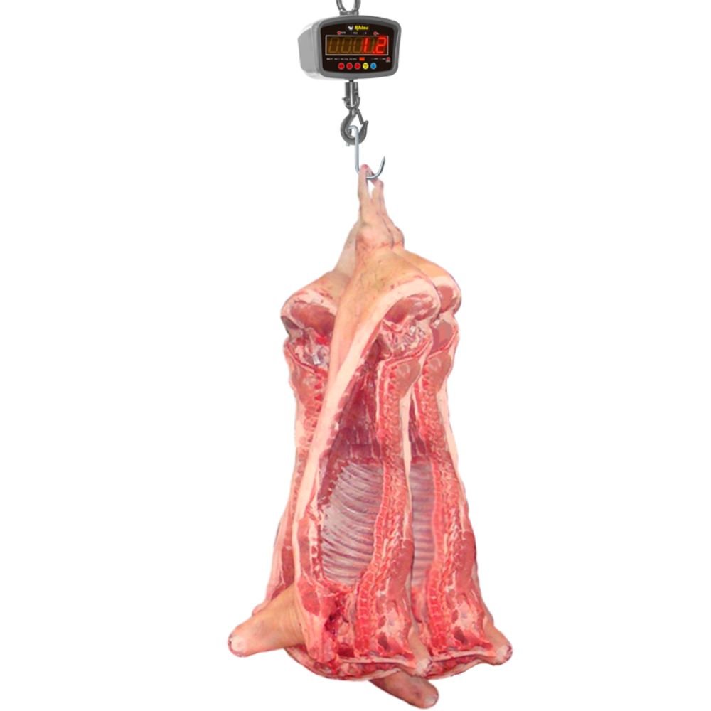 BÁSCULA COLGANTE RHINO BAC-1T | Báscula Colgante 1000 kg Colgante | Función TARA | Carcasa Aluminio | Carniceria Super Mercado