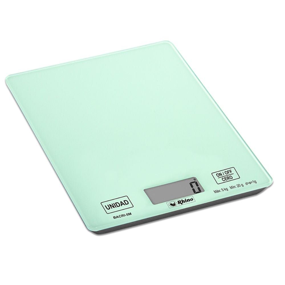 BÁSCULA RHINO BACRI-5M | Báscula de Cocina | 5 Kg | Alimentos Cocina Nutriologo