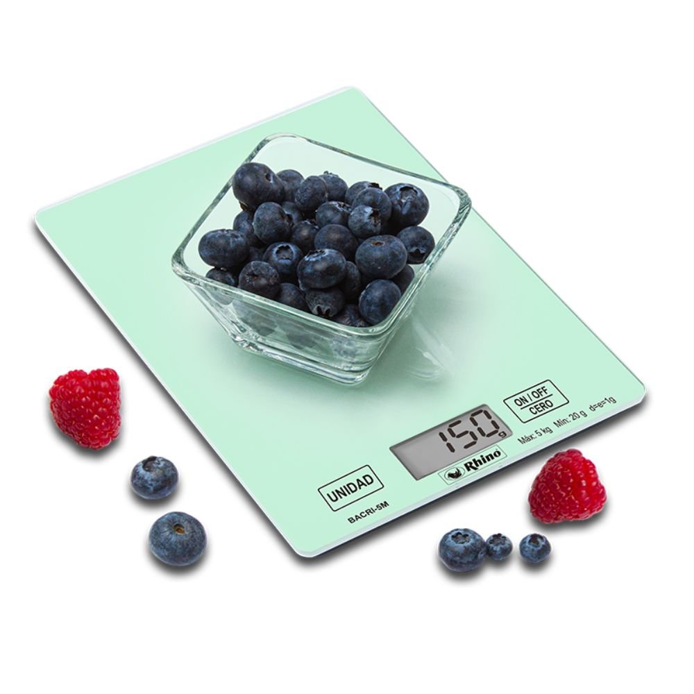 BÁSCULA RHINO BACRI-5M | Báscula de Cocina | 5 Kg | Alimentos Cocina Nutriologo