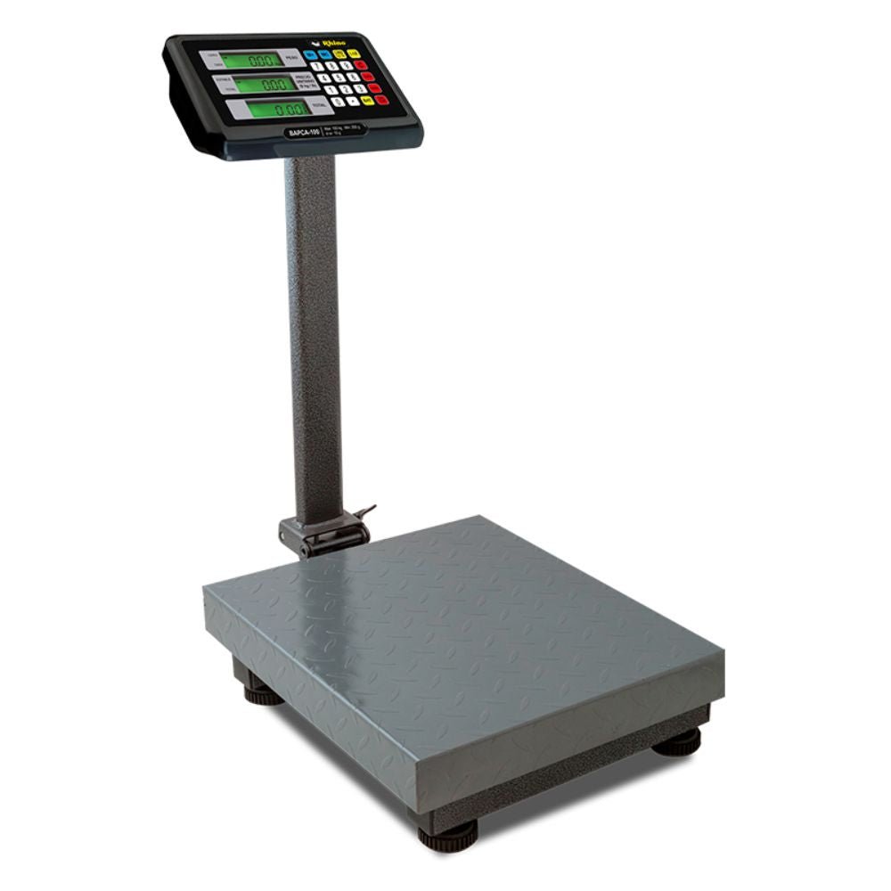 BÁSCULA RHINO BAPCA-100 | Báscula 100 kg Plataforma | Uso Rudo | Negocios de Comida Restaurante hoteles