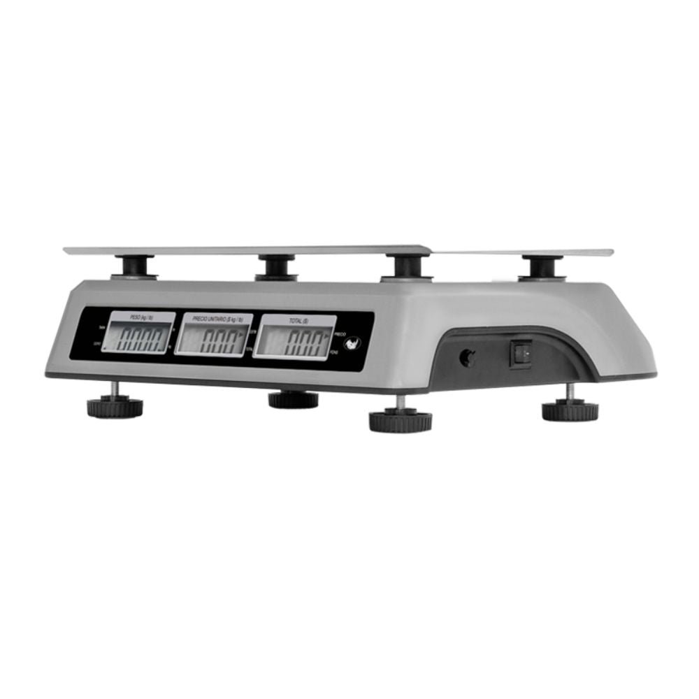 BÁSCULA RHINO BAR-6X | Báscula Mostrador | 20 Kg | Acero Inoxidable | Negocio Verduras Frutas