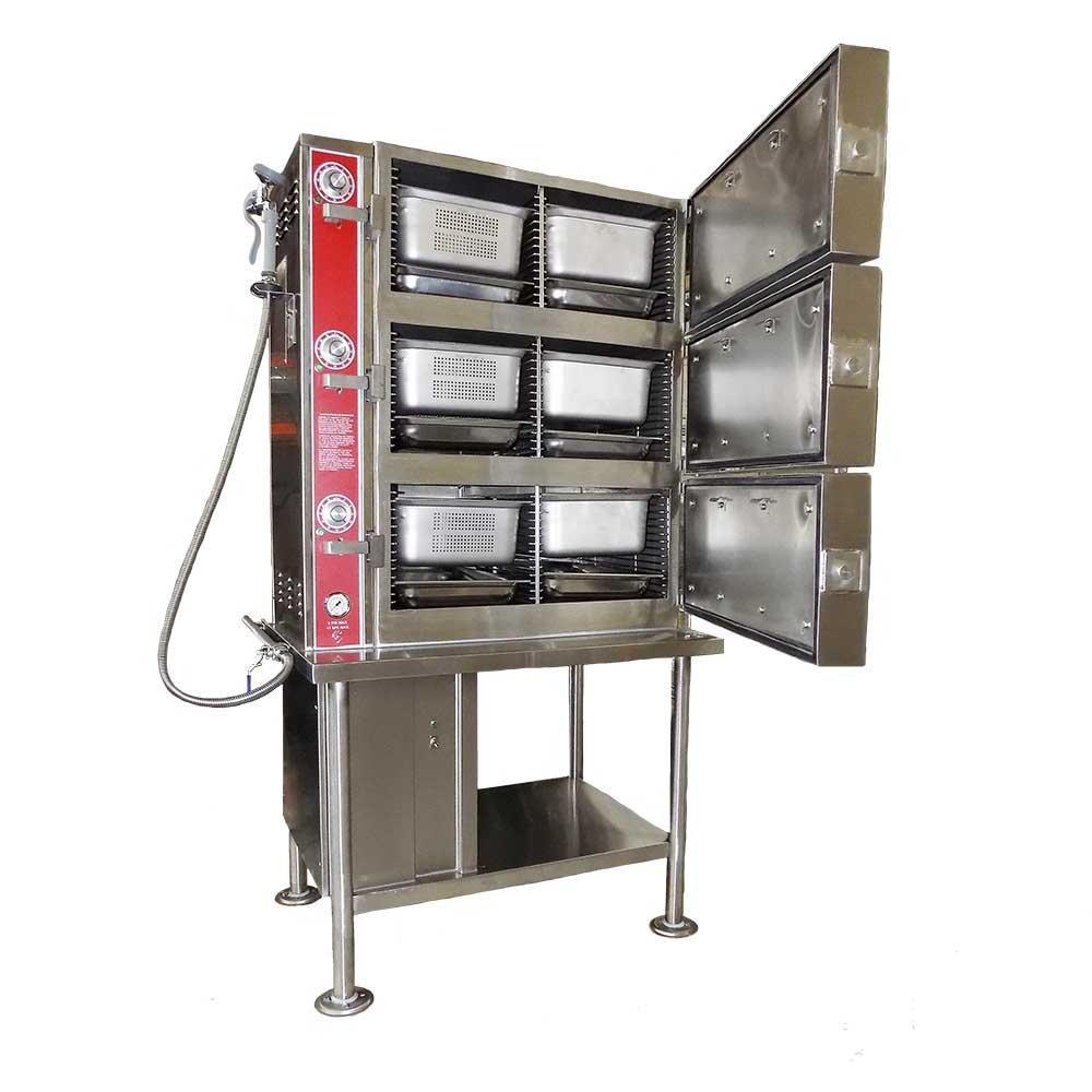 COCEDOR A VAPOR TECNODAC cmP-3 | Cocedor a Vapor Con Rejillas | Acero Inoxidable | (antes INTER cmP-3)