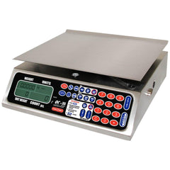 BÁSCULA CONTADORA TORREY QC20 0QC20 | Báscula Contadora 20 Kg Pantalla Iluminada | Uso Rudo | Acero Inoxidable | Restaurante Tiendas Abarroteras