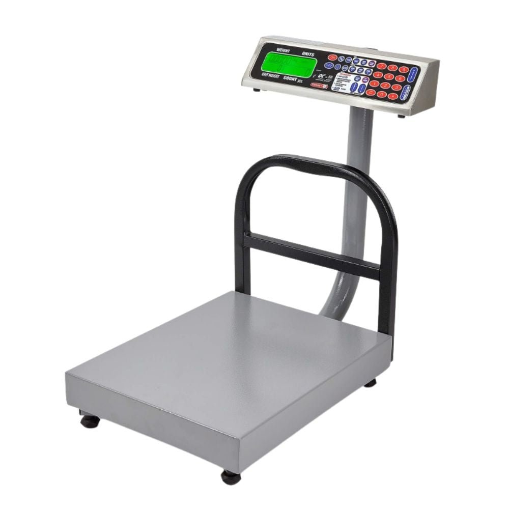 BÁSCULA CONTADORA TORREY 0QC50 QC-50 | Báscula Contadora 50 Kg Pantalla Iluminada | Uso Rudo | Acero Inoxidable | Restaurante Tiendas Abarroteras