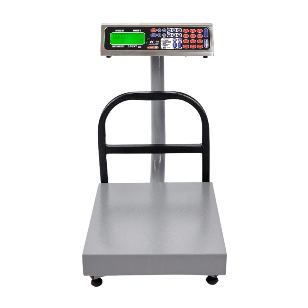 BÁSCULA CONTADORA TORREY 0QC50 QC-50 | Báscula Contadora 50 Kg Pantalla Iluminada | Uso Rudo | Acero Inoxidable | Restaurante Tiendas Abarroteras