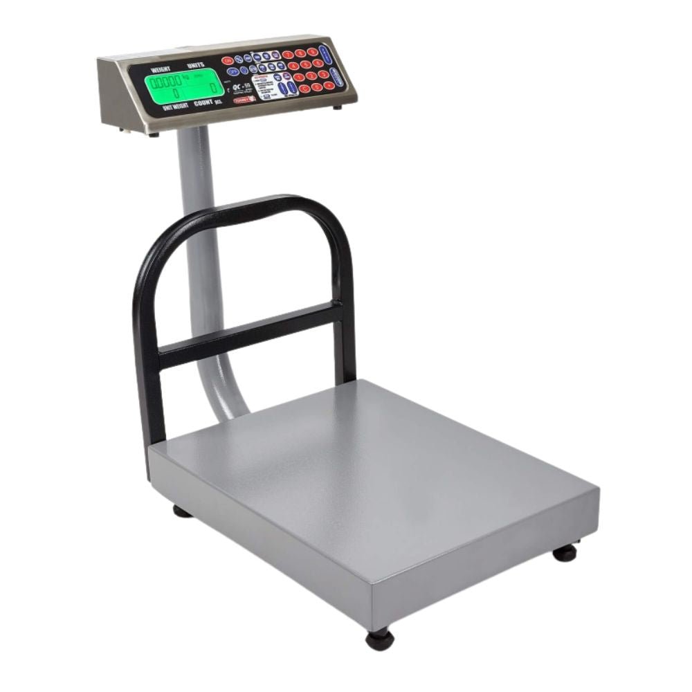 BÁSCULA CONTADORA TORREY 0QC50 QC-50 | Báscula Contadora 50 Kg Pantalla Iluminada | Uso Rudo | Acero Inoxidable | Restaurante Tiendas Abarroteras