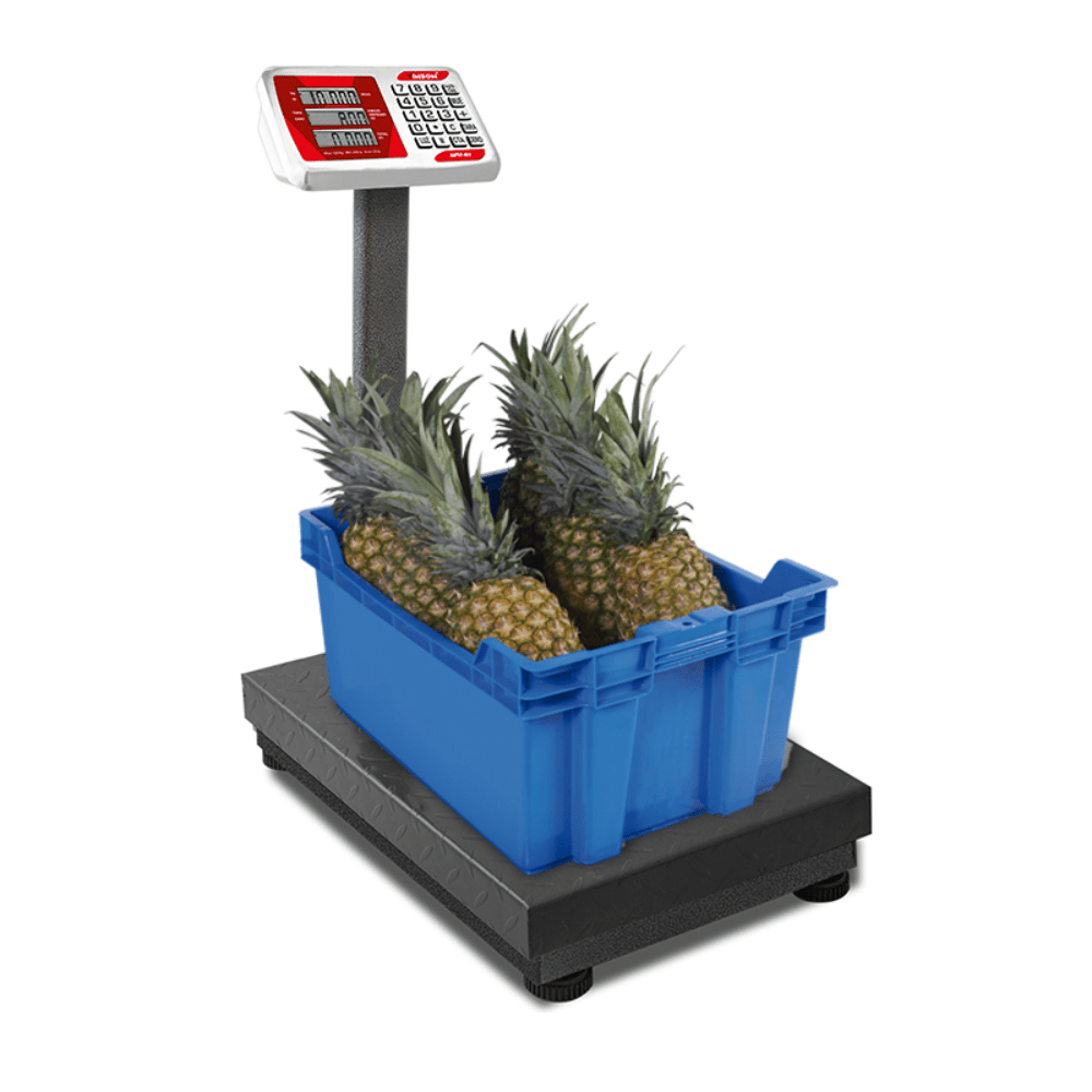BÁSCULA PLATAFORMA RHINO BAPLE-400 | Báscula Plataforma 400 Kg | Plegable | Superficie Antiderrapante | Restaurante Hotel Almacen