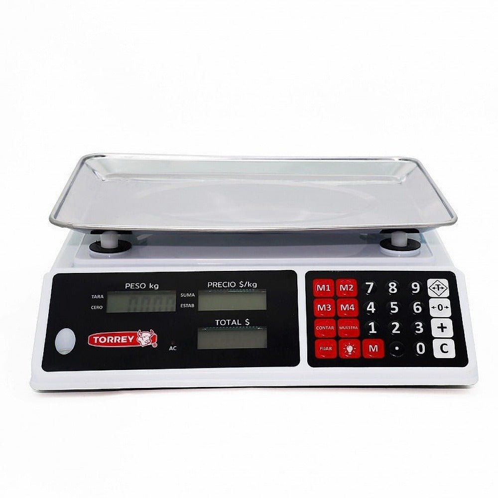 BÁSCULA TORREY SXE40-LC DFASXE40002 | Báscula Electrónica Peso-Precio-Total | Abarrotes Carnicería Mercado
